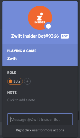 Zwift Insider Discord Bot